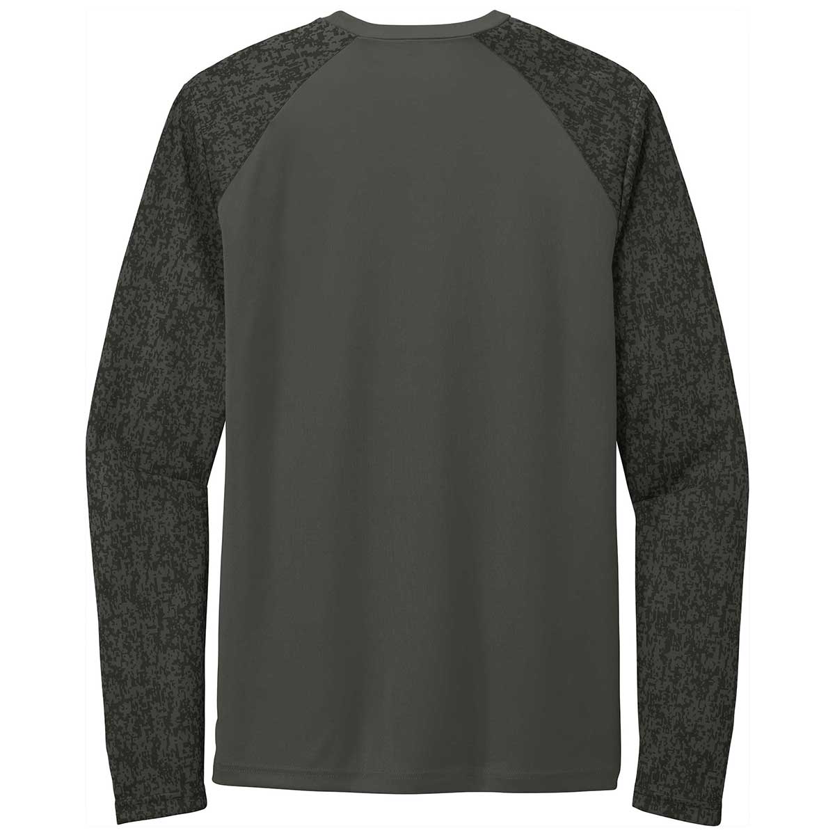 Sport-Tek Men's Stylish Black PosiCharge Digi Camo Long Sleeve Tee