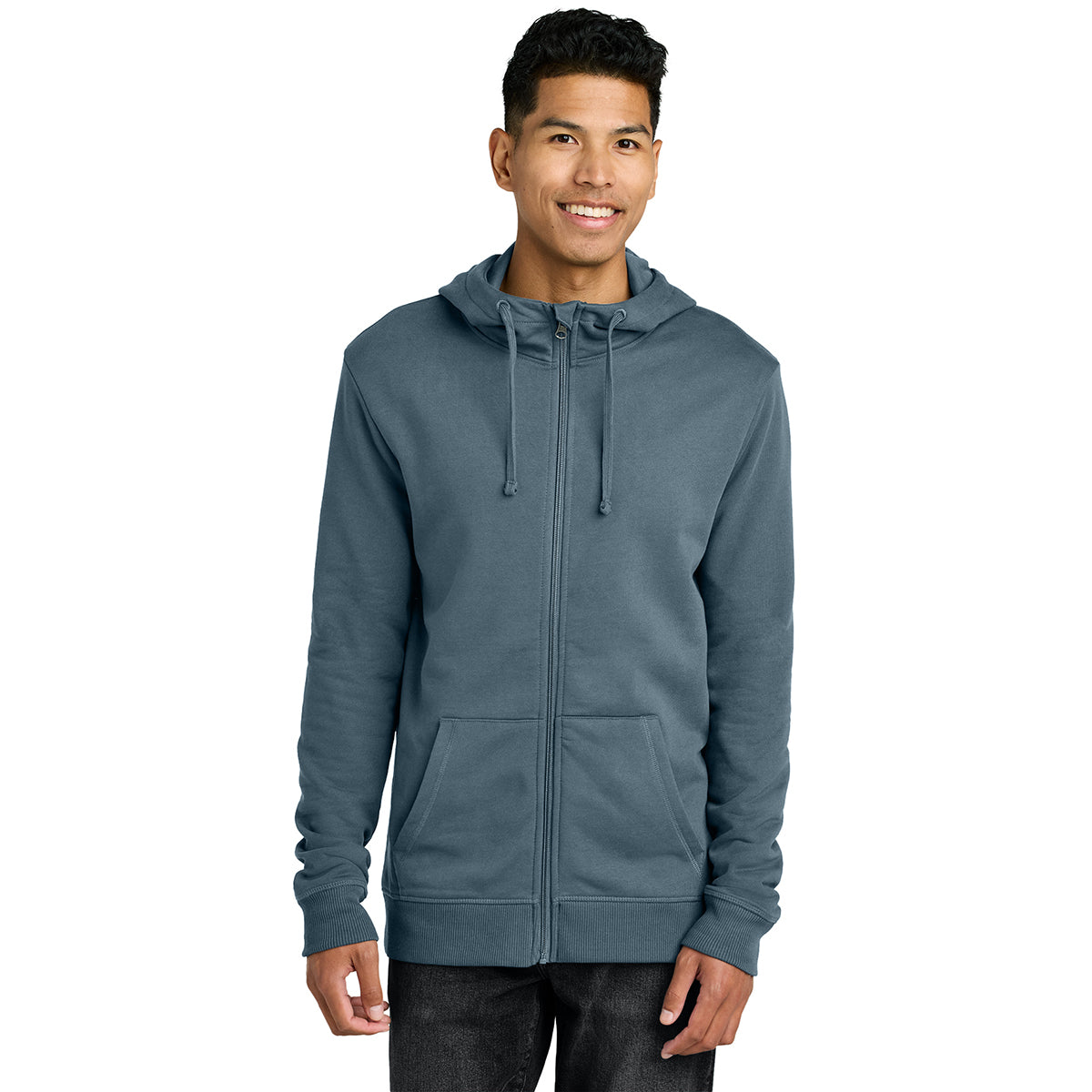 tentree Men's Stunning Vintage Blue Organic Cotton Fleece Full-Zip Hoodie - A Must-Have!
