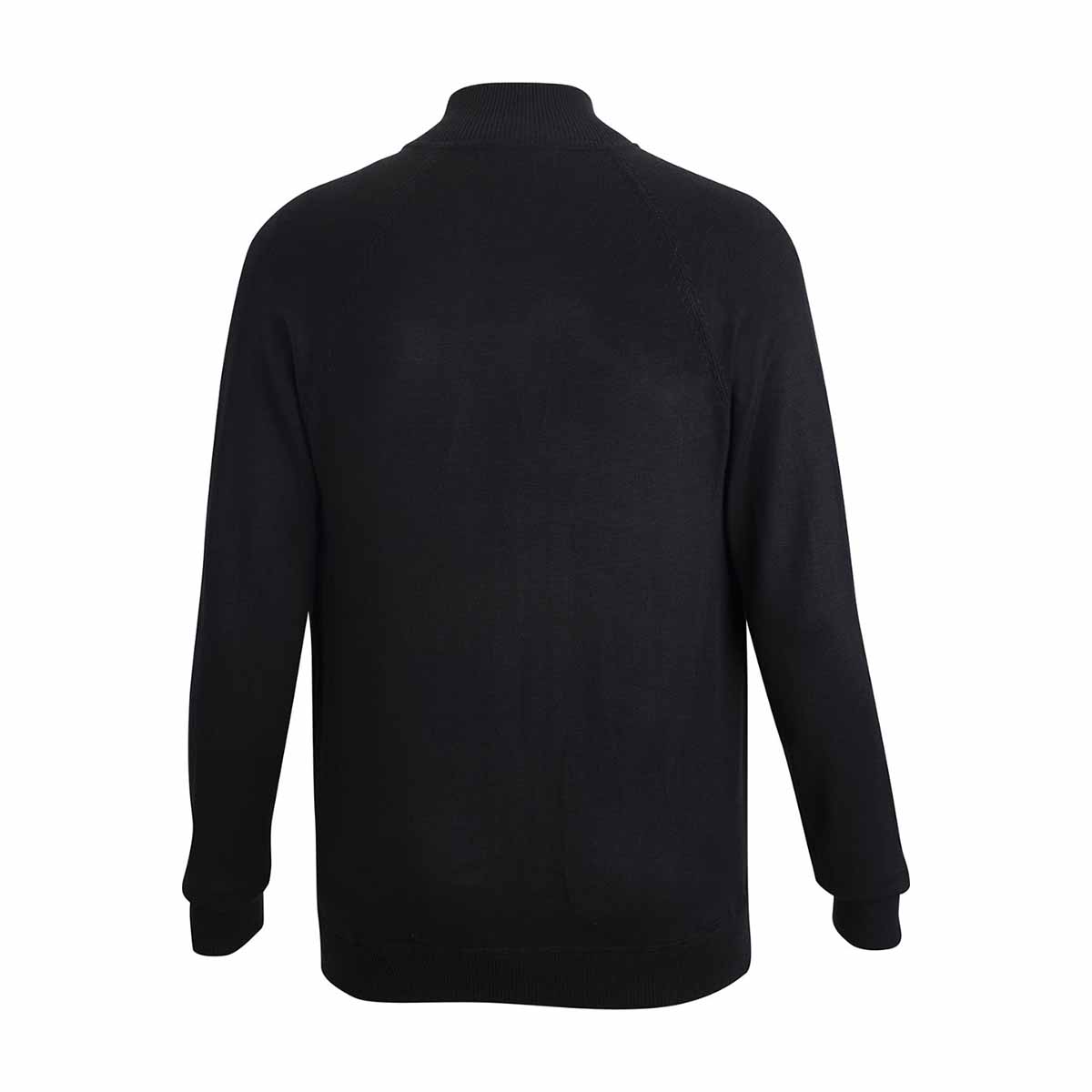 Edwards Men's Stylish Black Full-Zip Sweater Jacket with Pockets