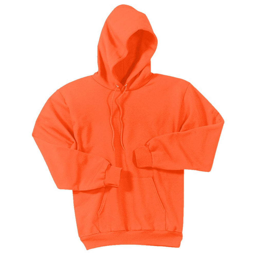 Port & Company Men's Tall Safety Orange Essential Fleece Pullover Hoodie - Ideal for Relaxation & Adventures
