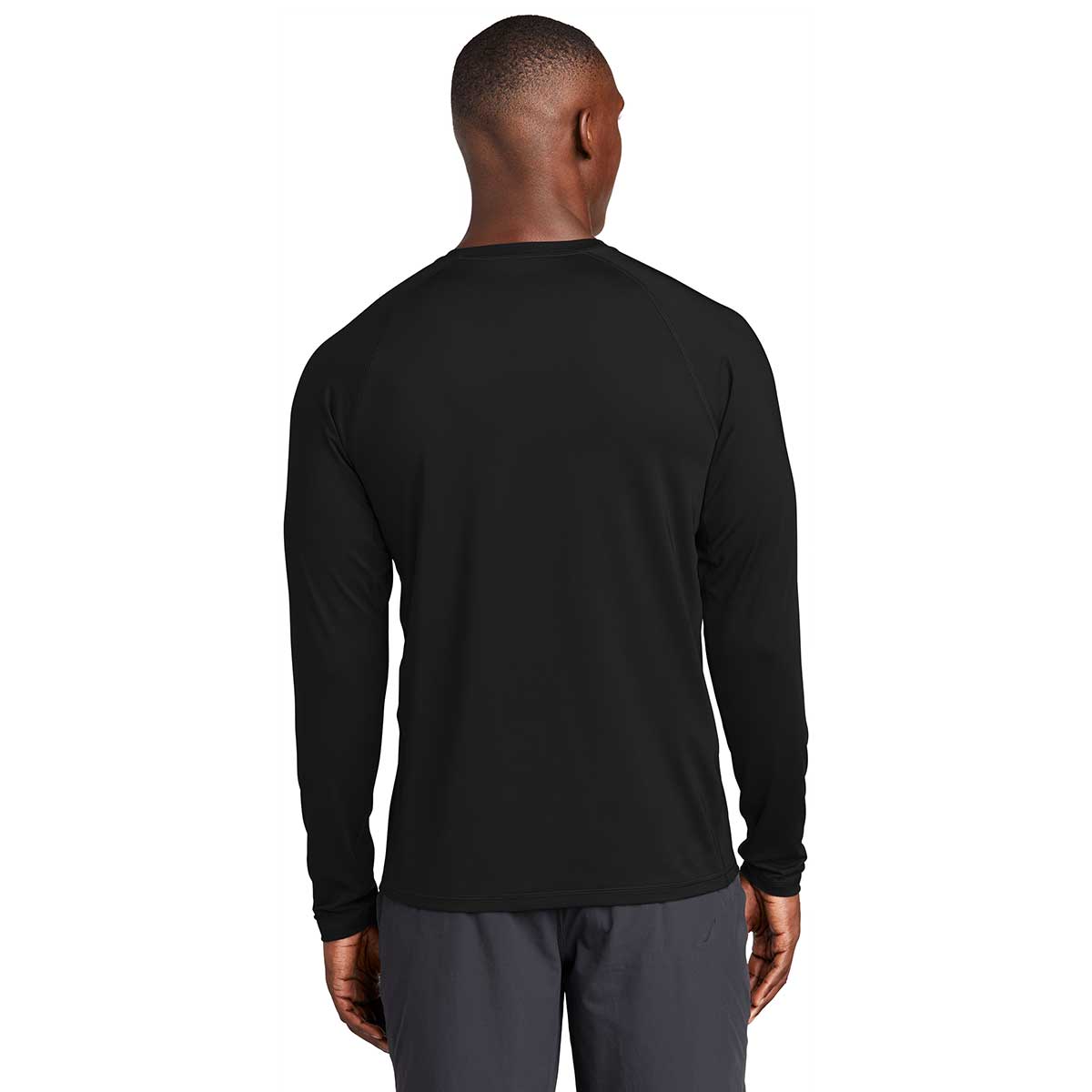 Sport-Tek Men's High-Performance Black Long Sleeve Rashguard Tee