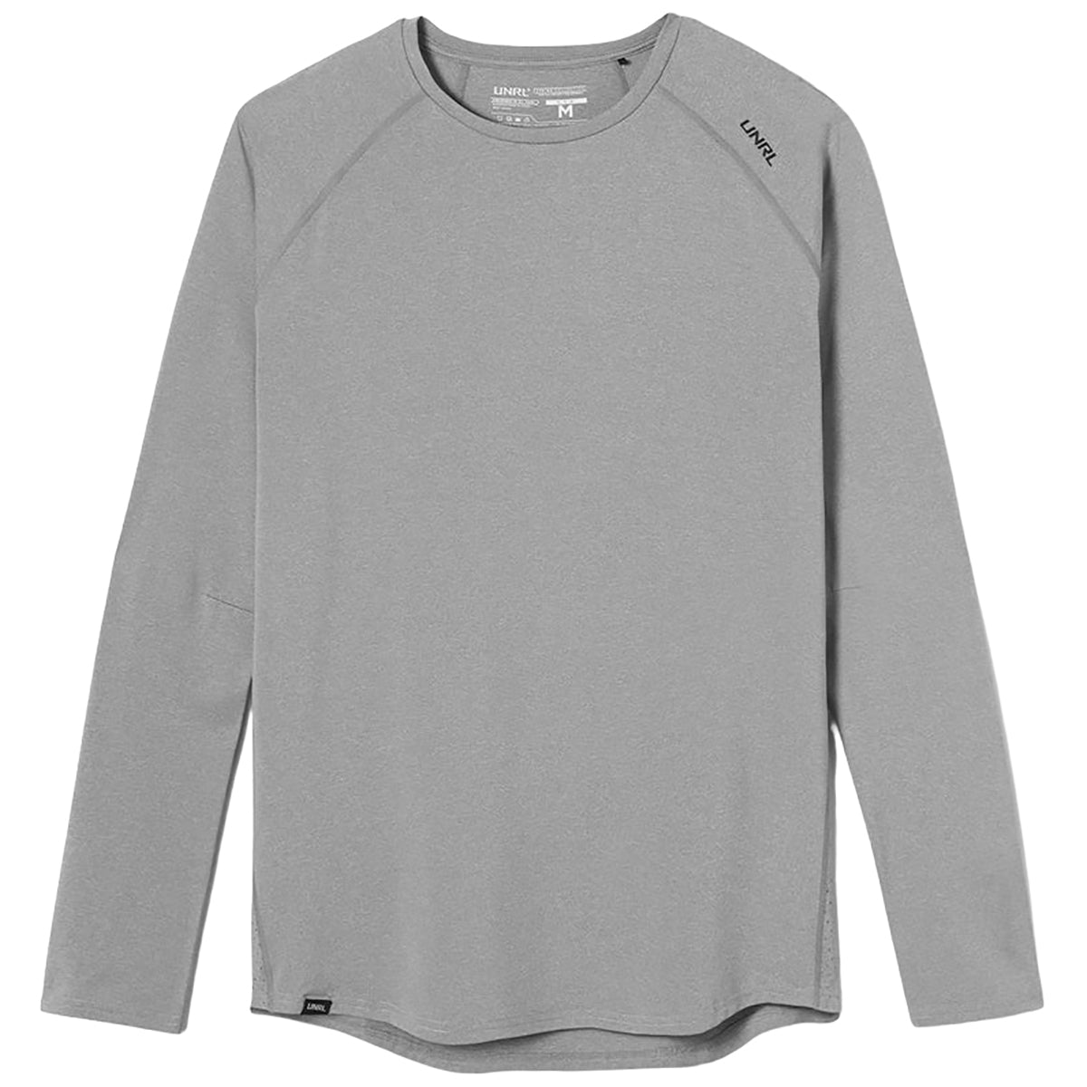 UNRL Men's Striking Heather Grey Stride Long Sleeve Shirt - A Marketing Marvel!
