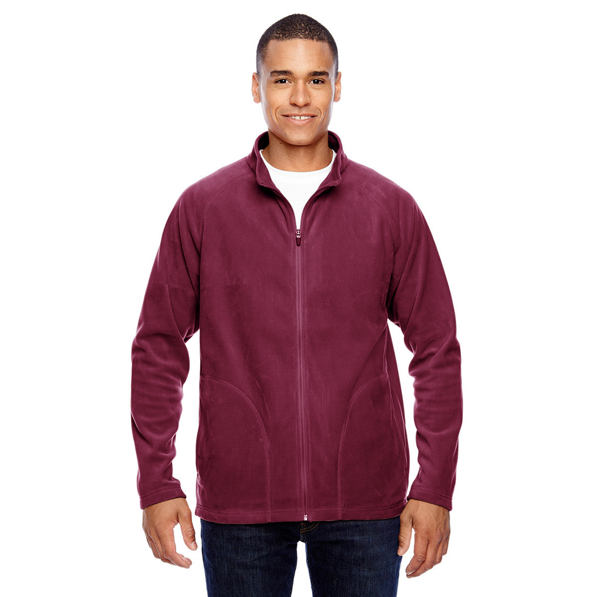 Team 365 Men's Maroon Campus Microfleece Sports Jacket - A Must-Have!