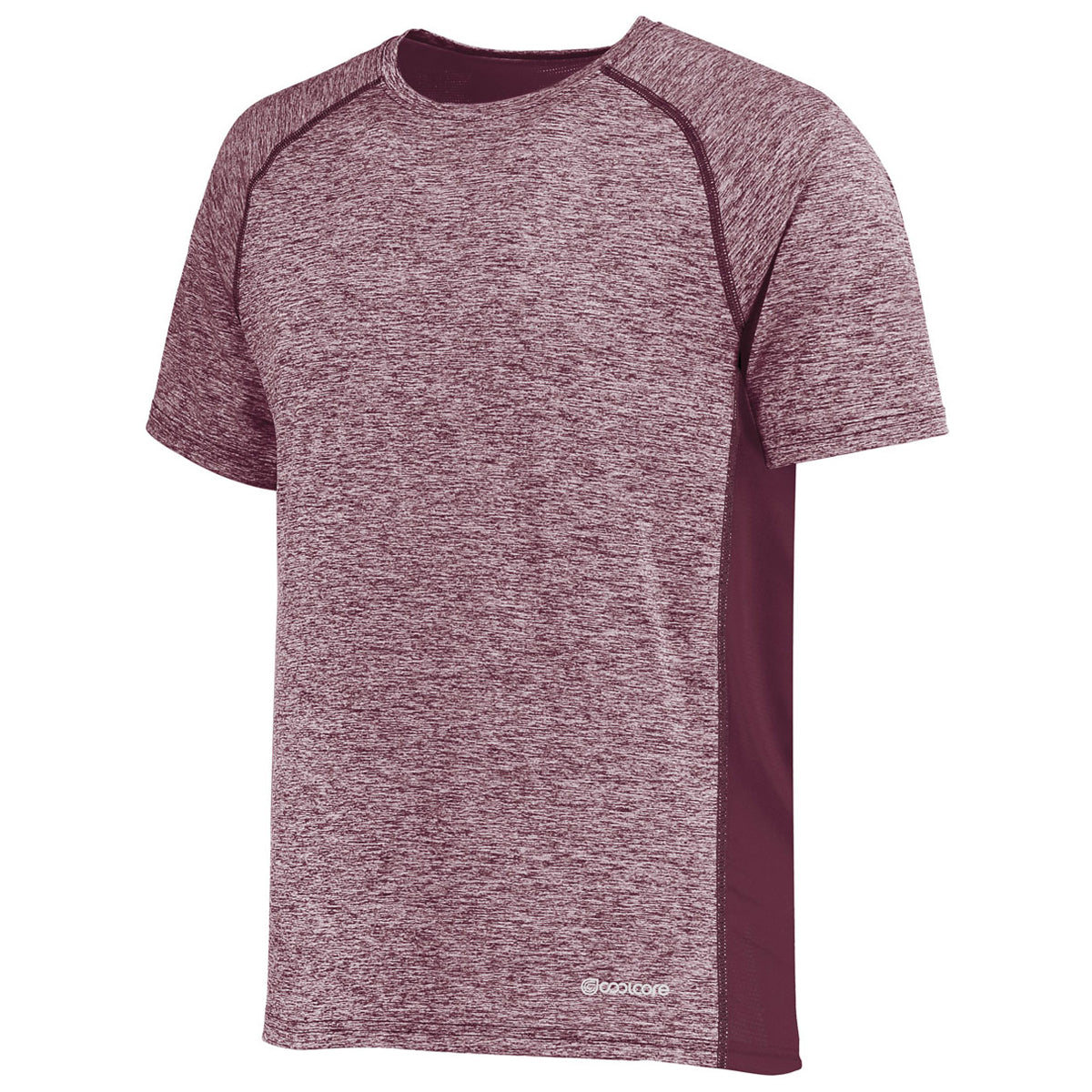 Holloway Men's Maroon Heather Electrify Coolcore Tee - Stay Cool & Stylish!