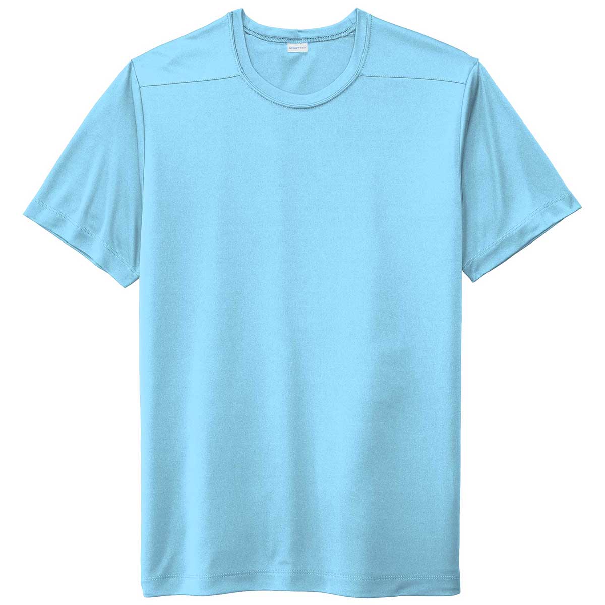 Sport-Tek Men's Stunning Light Blue Posi-UV Pro Tee - A Must-Have for Active Men