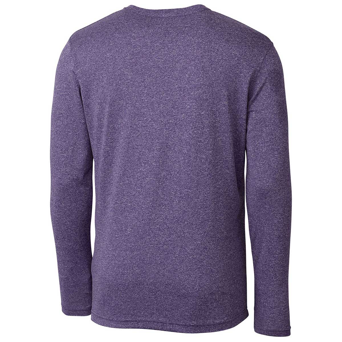 Clique Men's College Purple Heather Charge Long Sleeve Active Tee - A Must - Have for Athletes!