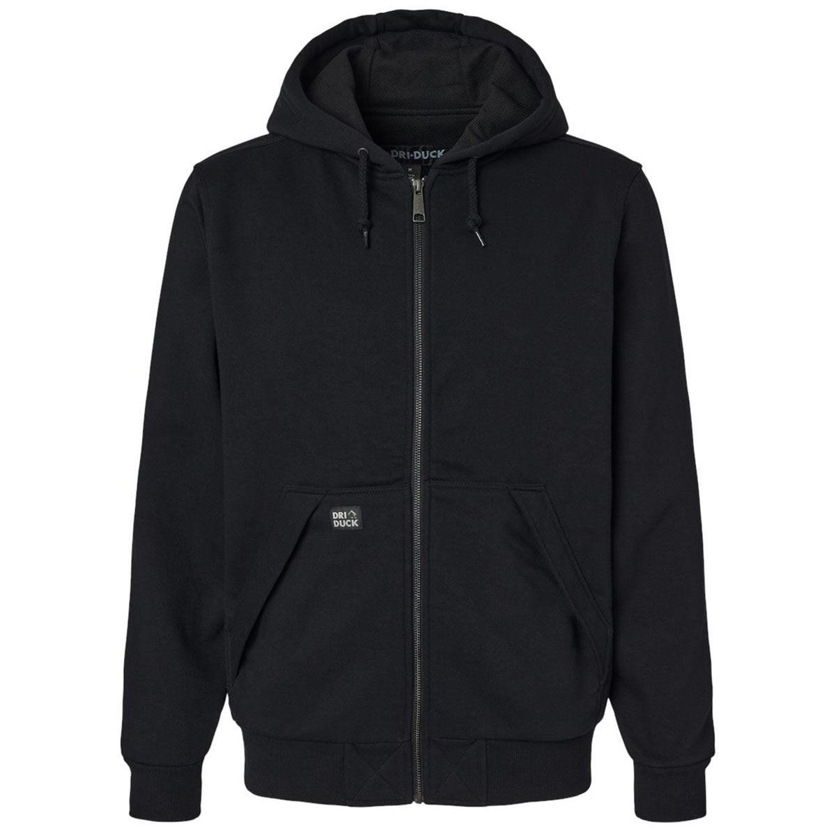 Dri Duck Men's Stylish Black Mission Full-Zip Hooded Jacket