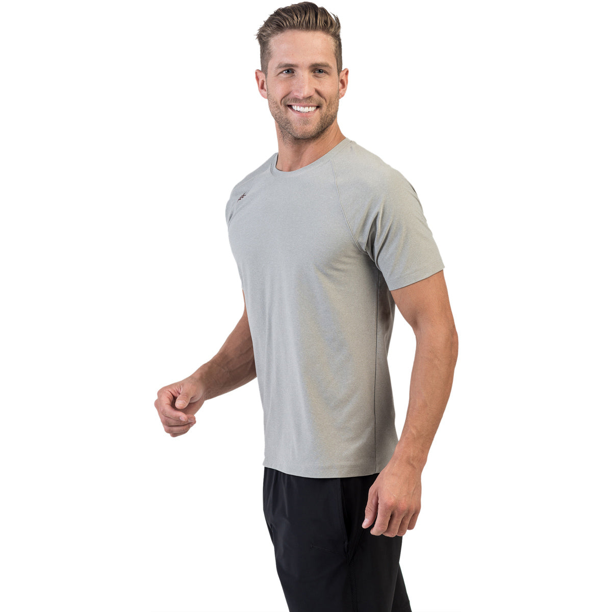 Rhone Men's Stunning Light Grey Heather Reign Short Sleeve Tee