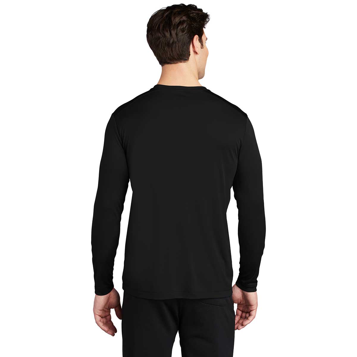 Sport-Tek Men's Black Posi-UV Pro Long Sleeve Tee - The Ultimate Weather-Ready Shirt