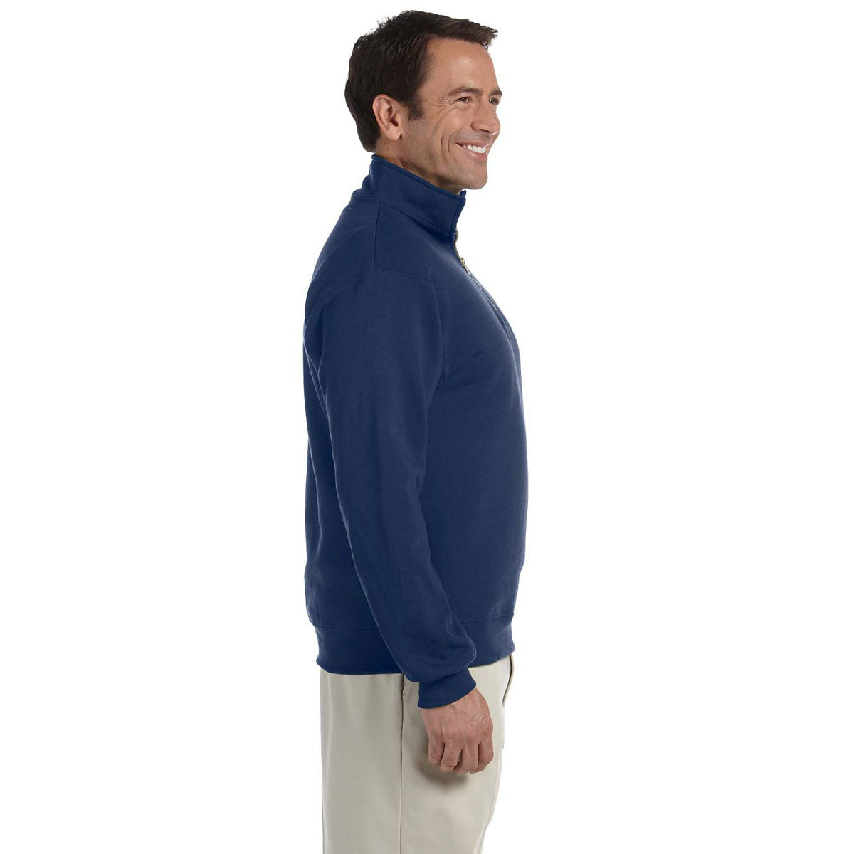 Jerzees Men's Navy 9.5 Oz. Super Sweats Nublend Fleece Quarter-Zip Pullover - Ideal Corporate Gift
