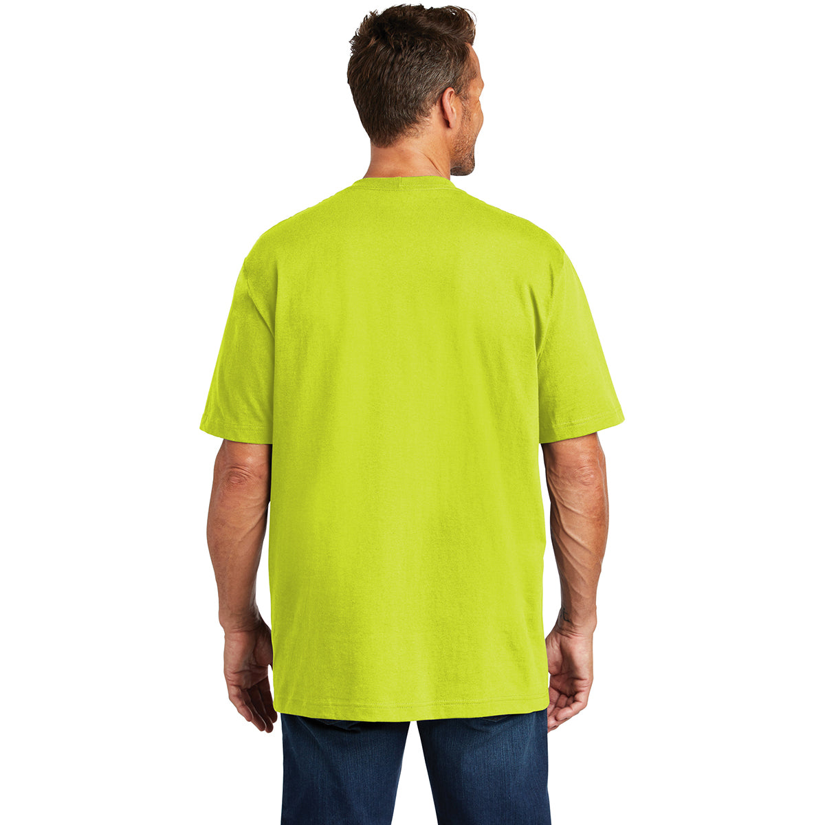 Carhartt Men's Vibrant Lime Workwear Pocket Short Sleeve T-Shirt - The Ultimate Work Essential