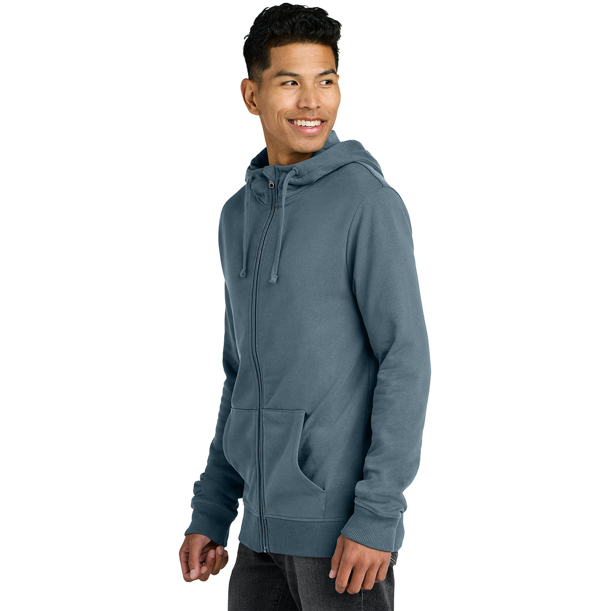 tentree Men's Stunning Vintage Blue Organic Cotton Fleece Full-Zip Hoodie - A Must-Have!