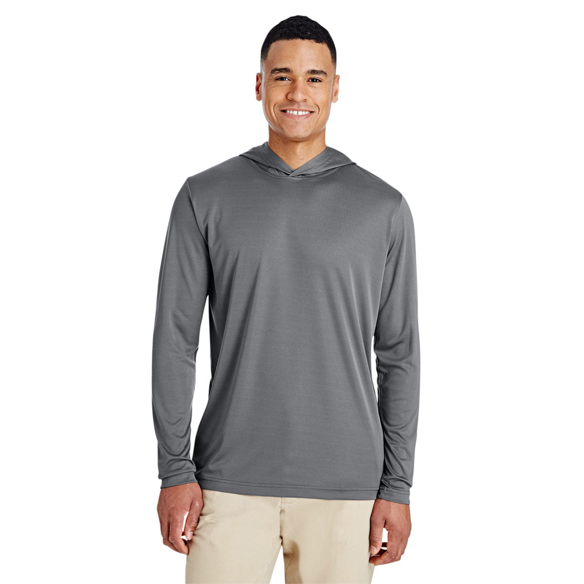 Team 365 Men's Graphite Zone Super-Performance Sports Hoodie