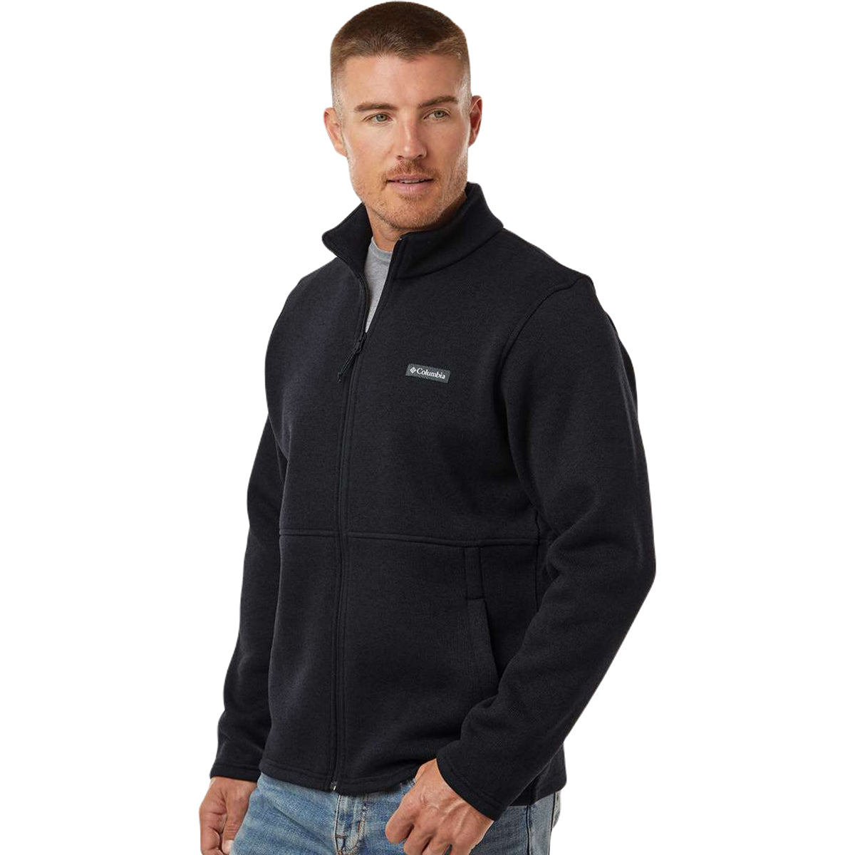 Columbia Men's Stunning Black Alto Pass Fleece Full-Zip Jacket