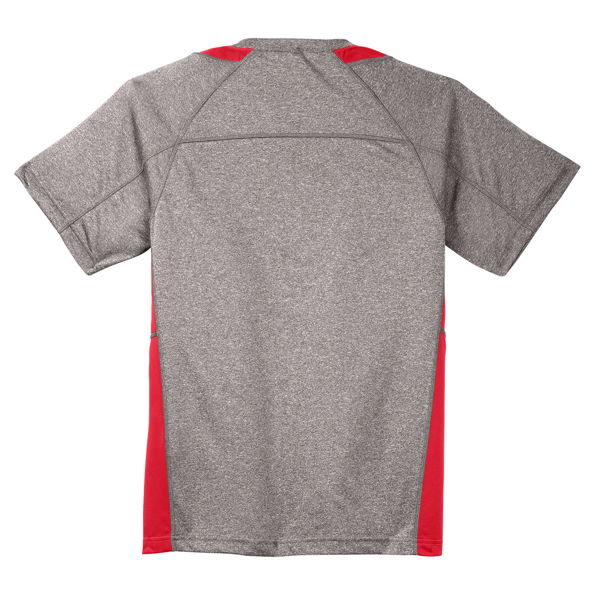 Sport-Tek Men's Colorblock Contender Tee in Vintage Heather/True Red Heather - A Must-Have!