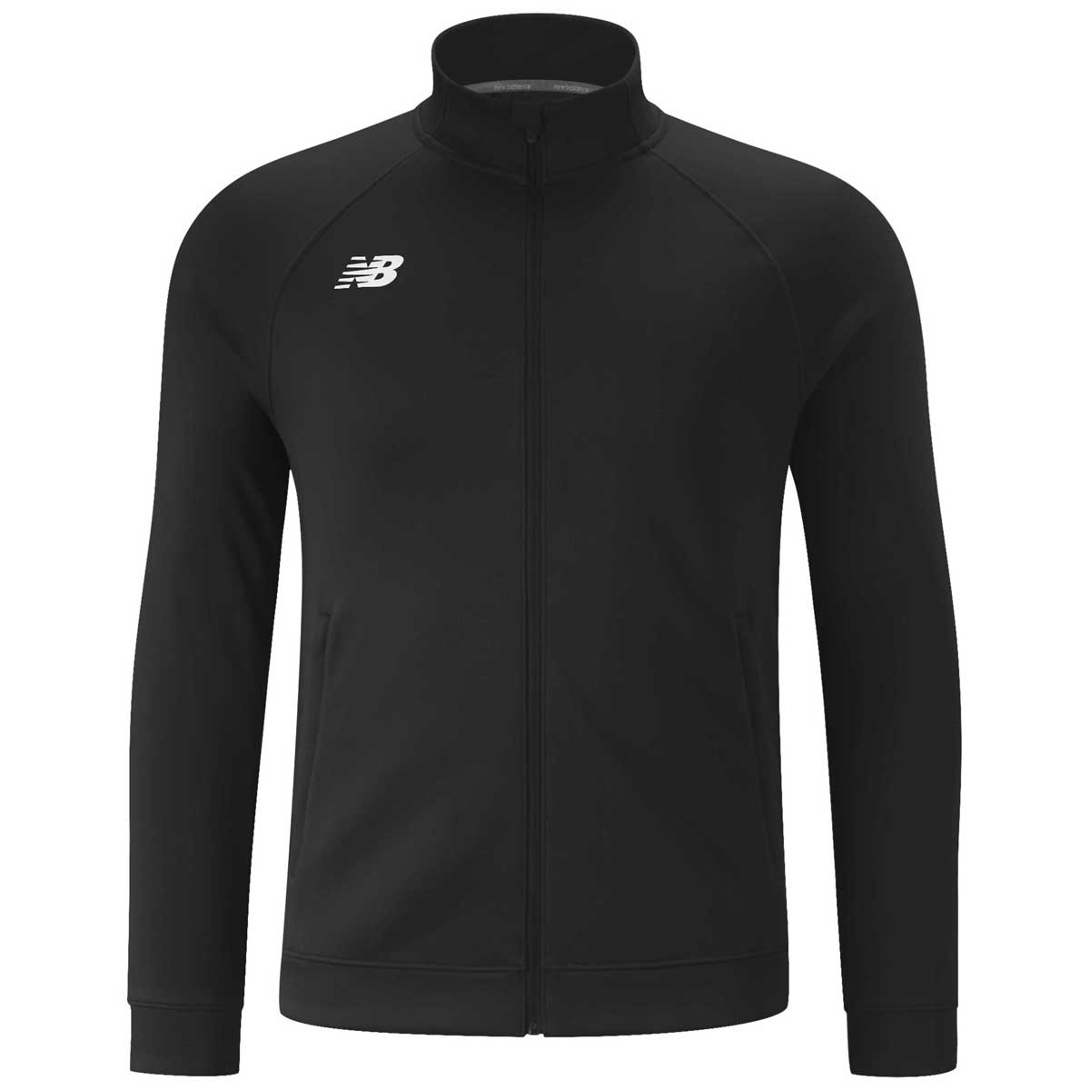 New Balance Men's Team Black Knit Training Jacket - Ideal for Gym Enthusiasts