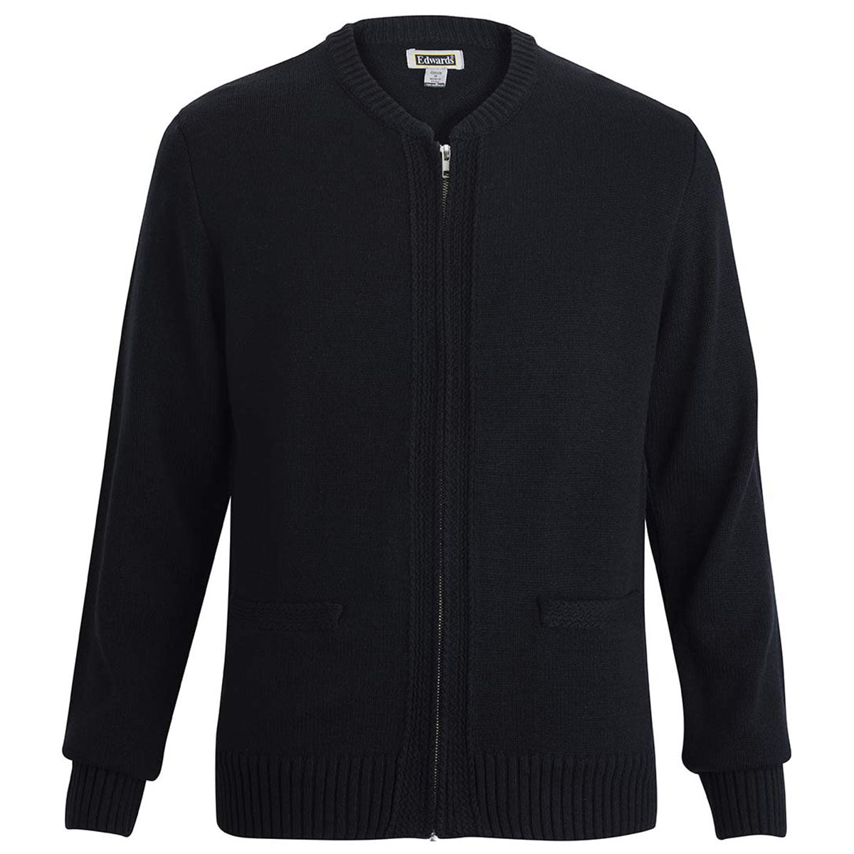 Edwards Men's Navy Heavyweight Acrylic Stylish Full - Zip Cardigan