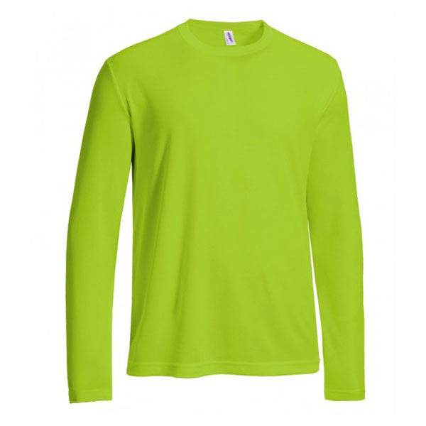 Expert Men's Key Lime Long Sleeve Tech Tee: Ideal for Active Summers