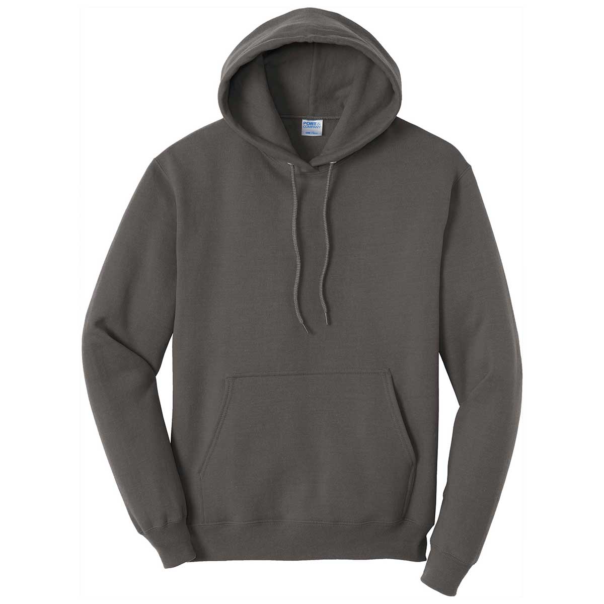 Port & Company Men's Charcoal Tall Core Fleece Pullover Hoodie - Ultimate Comfort for Tall Guys