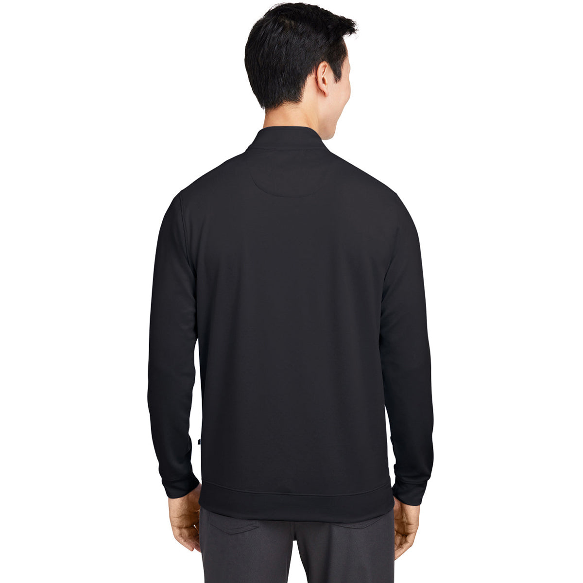 Swannies Golf Men's Stylish Black/Marine McKinnon Quarter Zip - Ideal for Every Golfing Gentleman