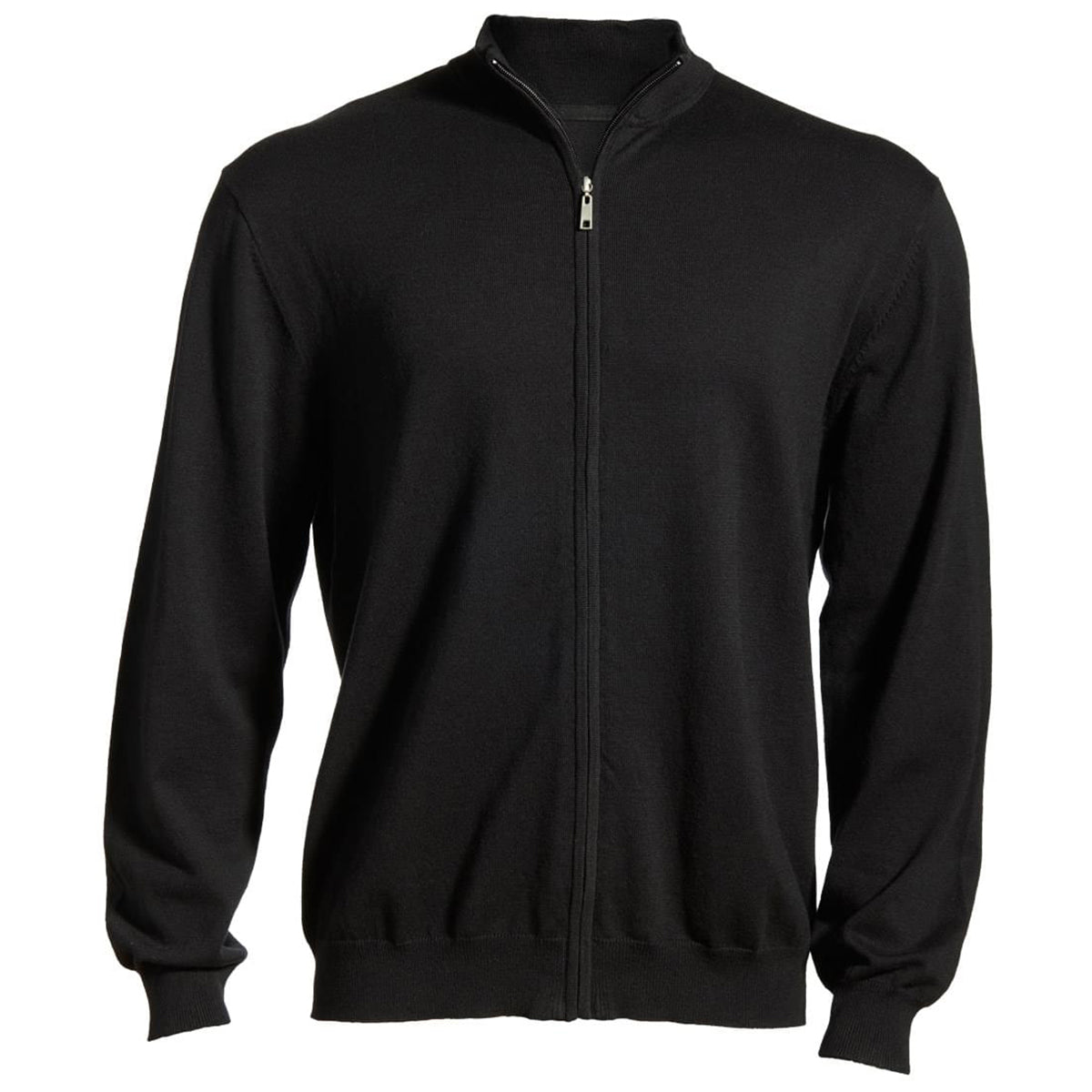 Edwards Men's Stylish Black Full Zip Cotton Blend Cardigan