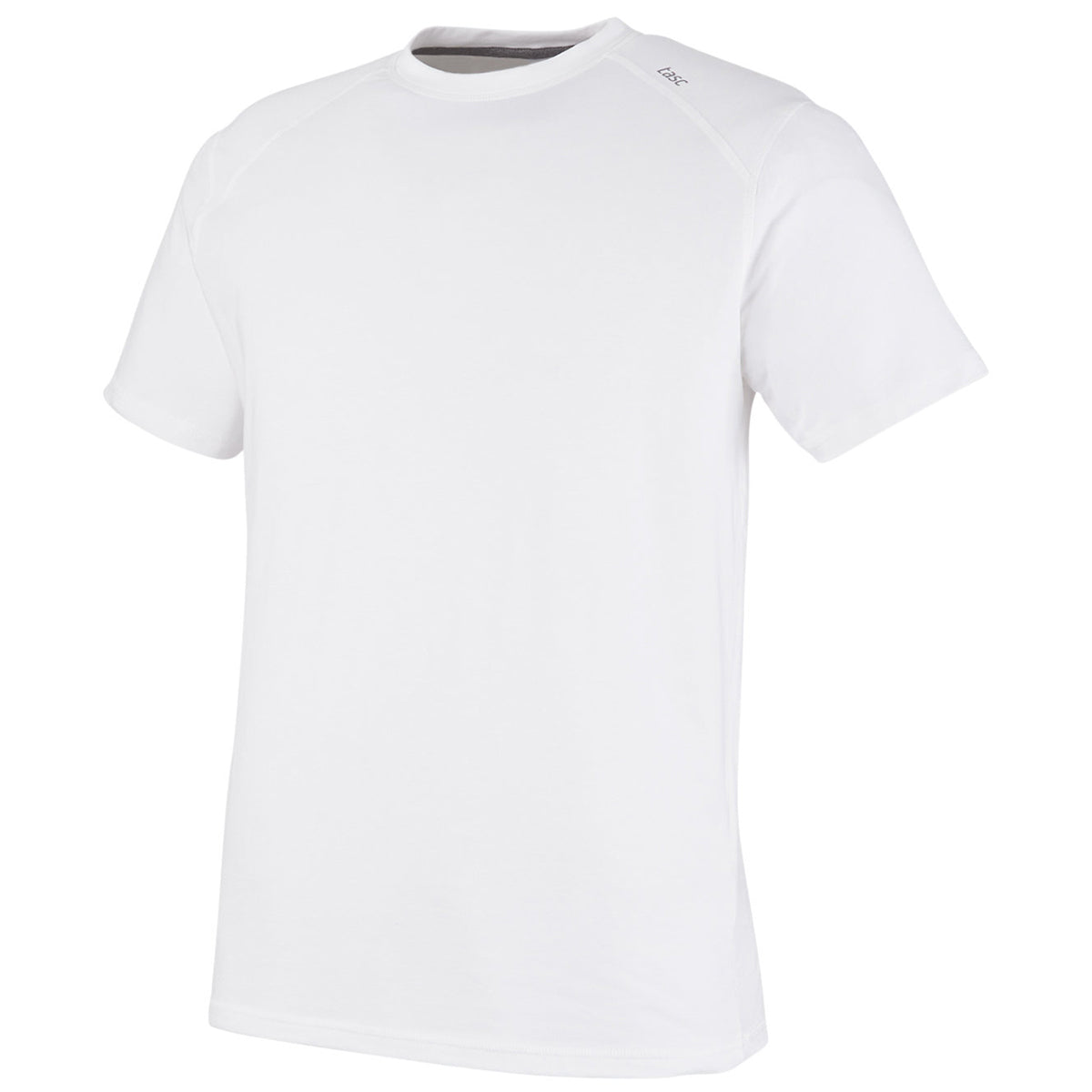 tasc Men's White Carrollton Active Fitness T-Shirt - Customizable & Sustainable