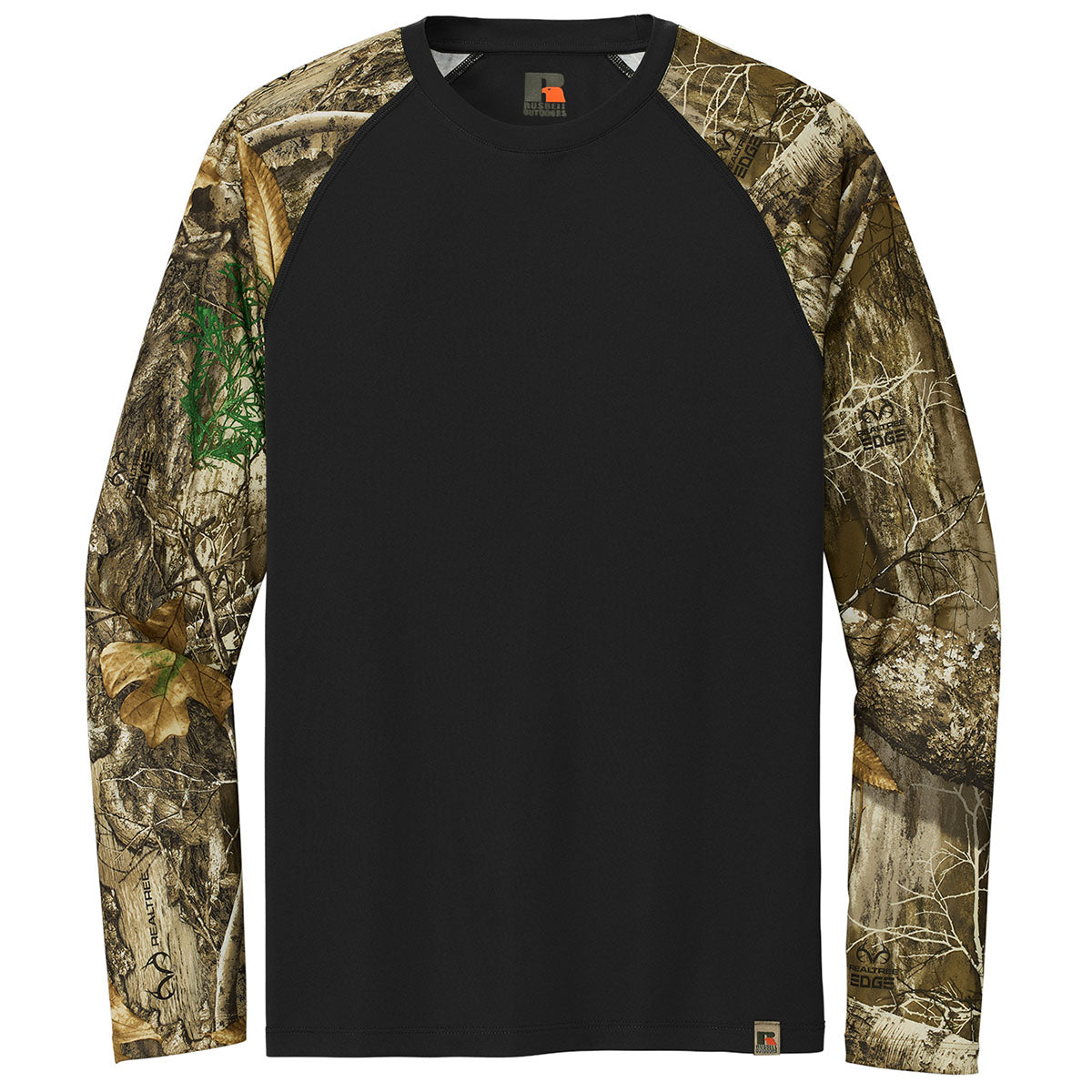 Russell Outdoors Men's Stylish Realtree Edge Colorblock Long Sleeve Performance Tee