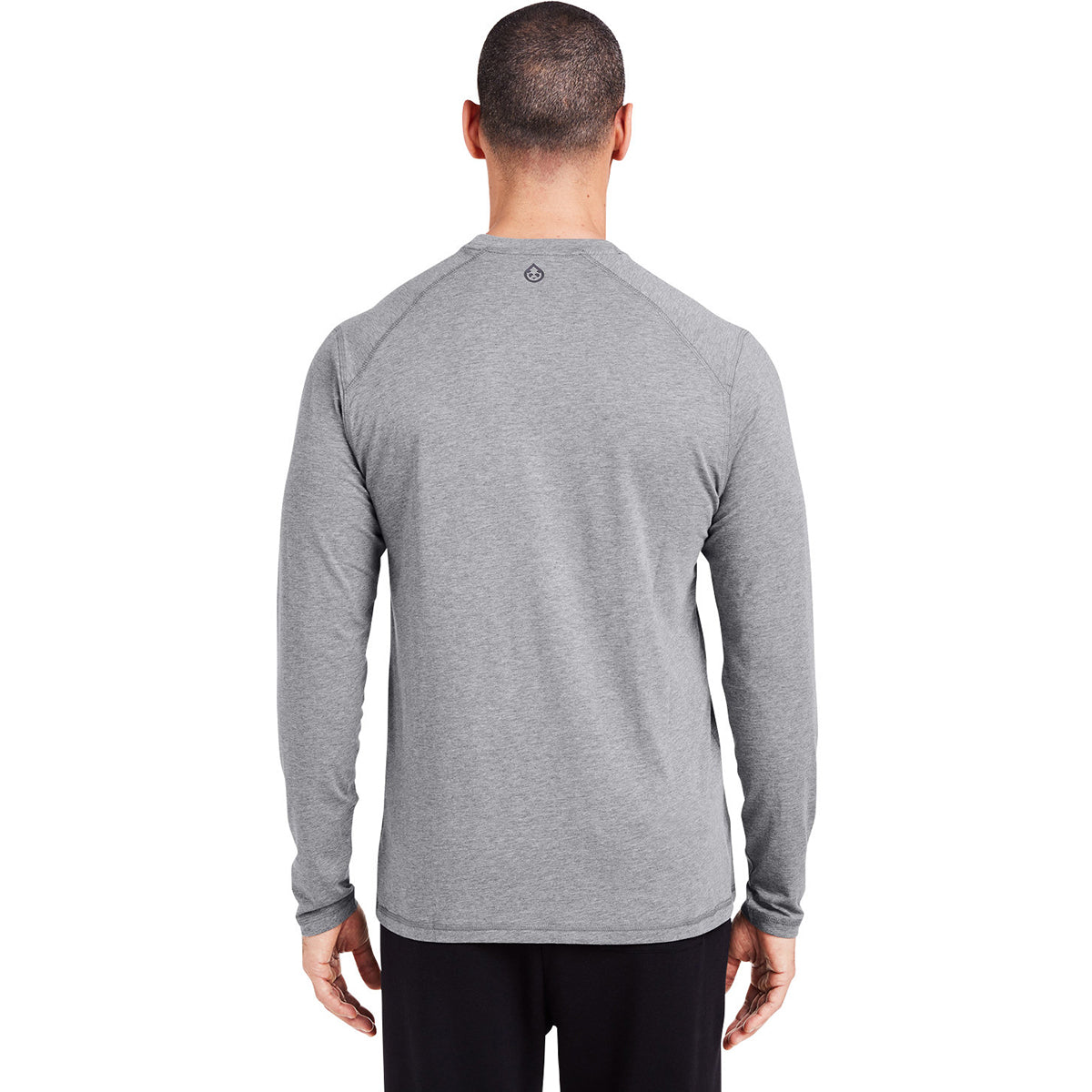 tasc Men's Stylish Heather Grey Carrollton Fitness Long-Sleeve T-Shirt