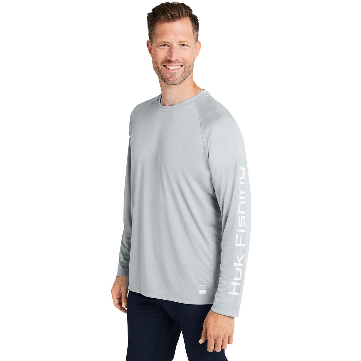 HUK Men's Harbor Mist Pursuit Long-Sleeve T-Shirt: Your All-Purpose Essential