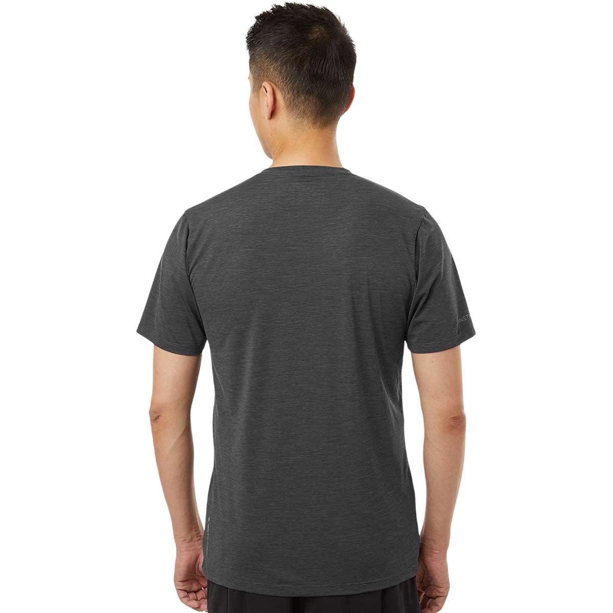 ANETIK Men's Charcoal Heathered Low Pro Tech T-Shirt - Ideal for Active Men