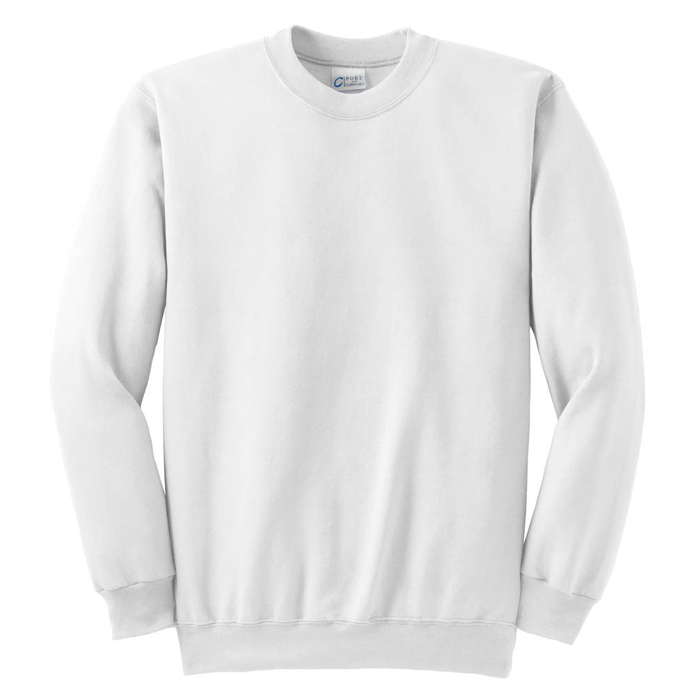 Port & Company Ultimate White Crewneck Sweatshirt - Your Stylish Comfort Essential