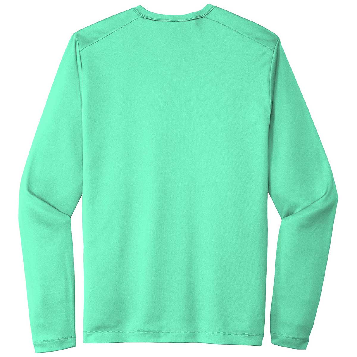 Sport-Tek Men's Stunning Bright Seafoam Posi-UV Pro Long Sleeve Tee - A Must-Have!
