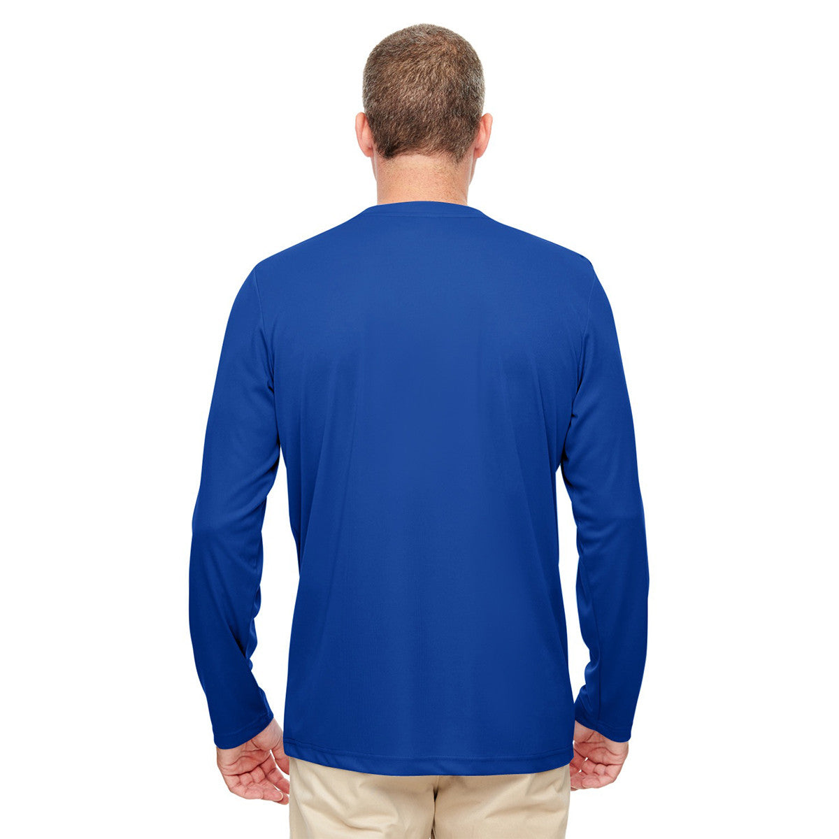 UltraClub Men's Royal High-Performance Cool & Dry Long-Sleeve Top