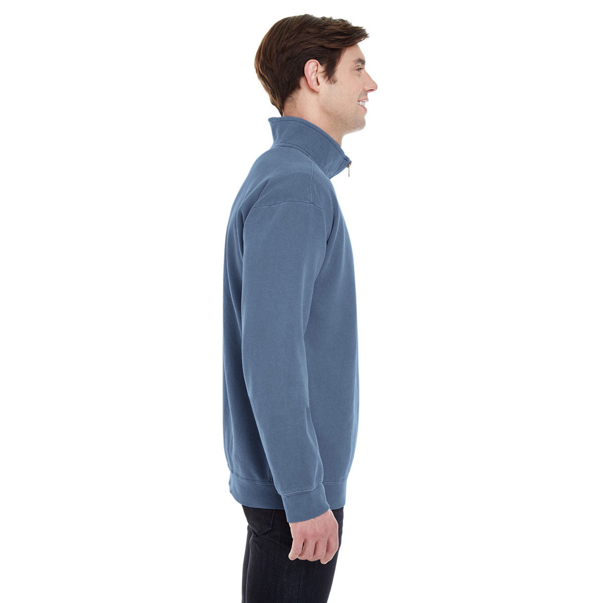 Comfort Colors Men's Blue Jean 9.5 oz. Quarter-Zip Sweatshirt - Ideal for Corporate Teams