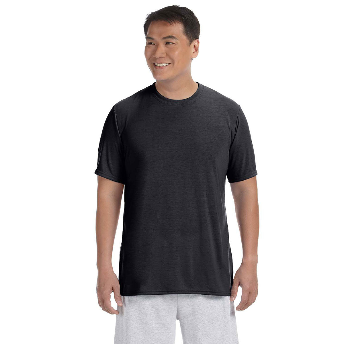 Gildan Men's High-Performance Black T-Shirt