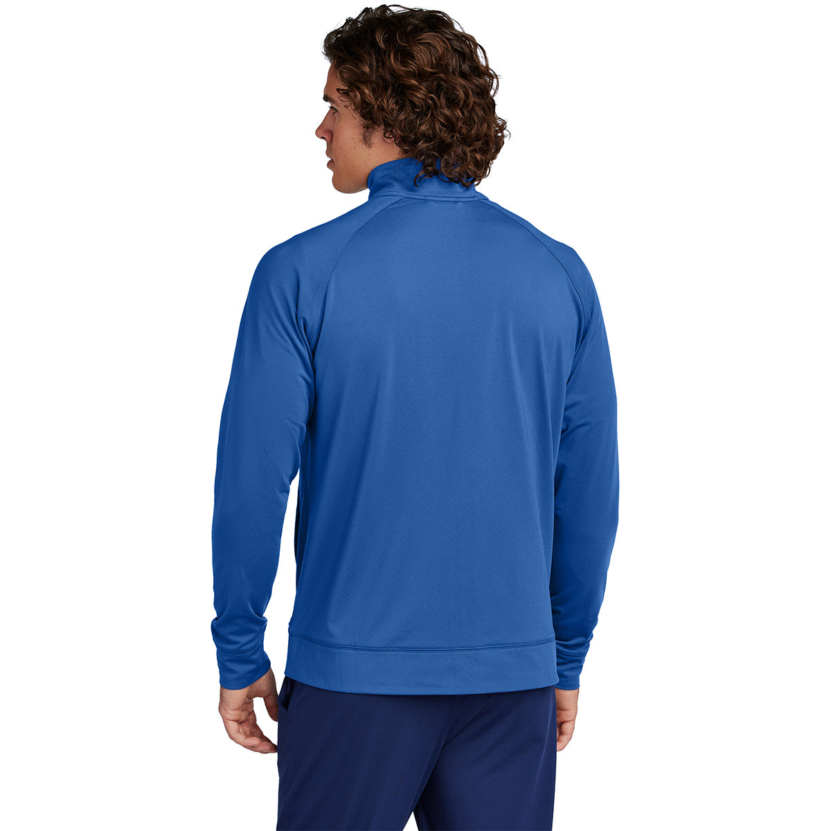 Sport-Tek Men's True Royal Sport-Wick Stretch Full-Zip Cadet Jacket - Ideal for Active Men