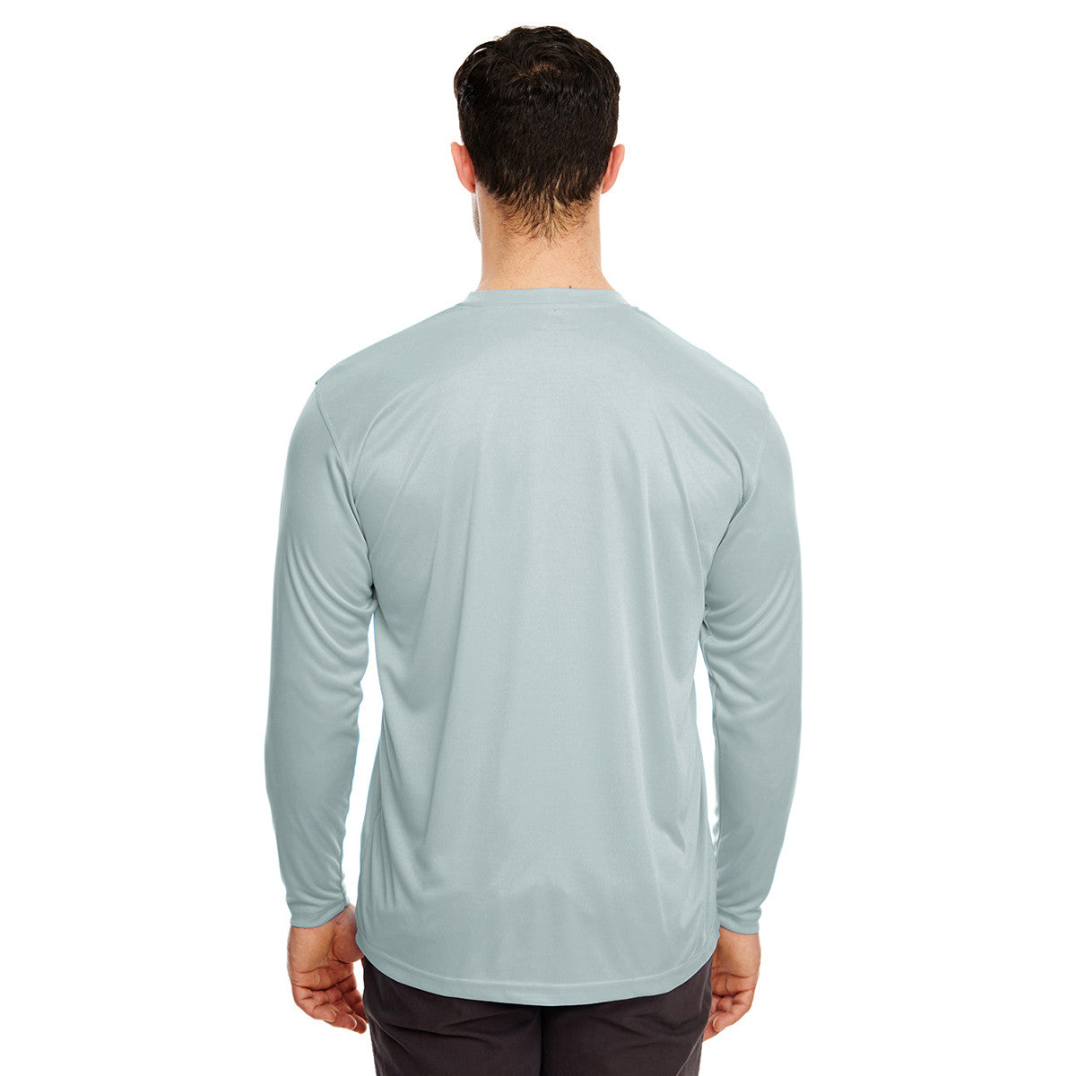 UltraClub Men's Grey Cool & Dry Performance Long-Sleeve Interlock T-Shirt: The Ultimate Sport Essential
