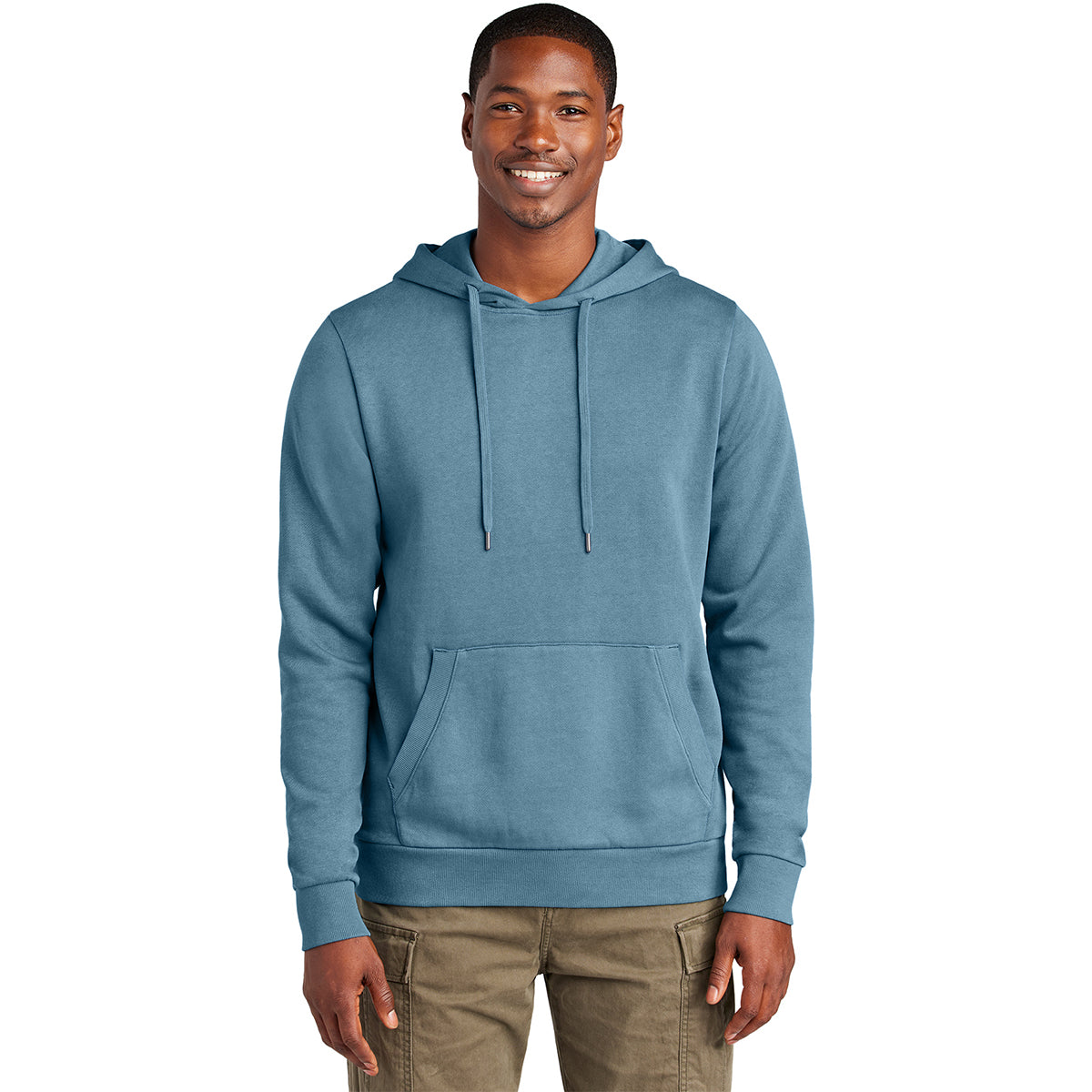 District Men's Stunning Dusk Blue Wash Fleece Hoodie