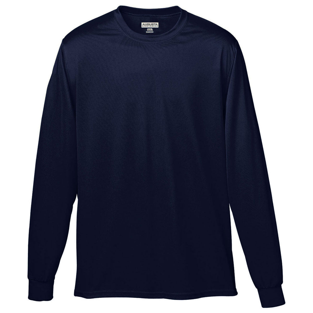 Augusta Sportswear Men's Navy Wicking Long-Sleeve T-Shirt - A Must-Have for Comfort and Style