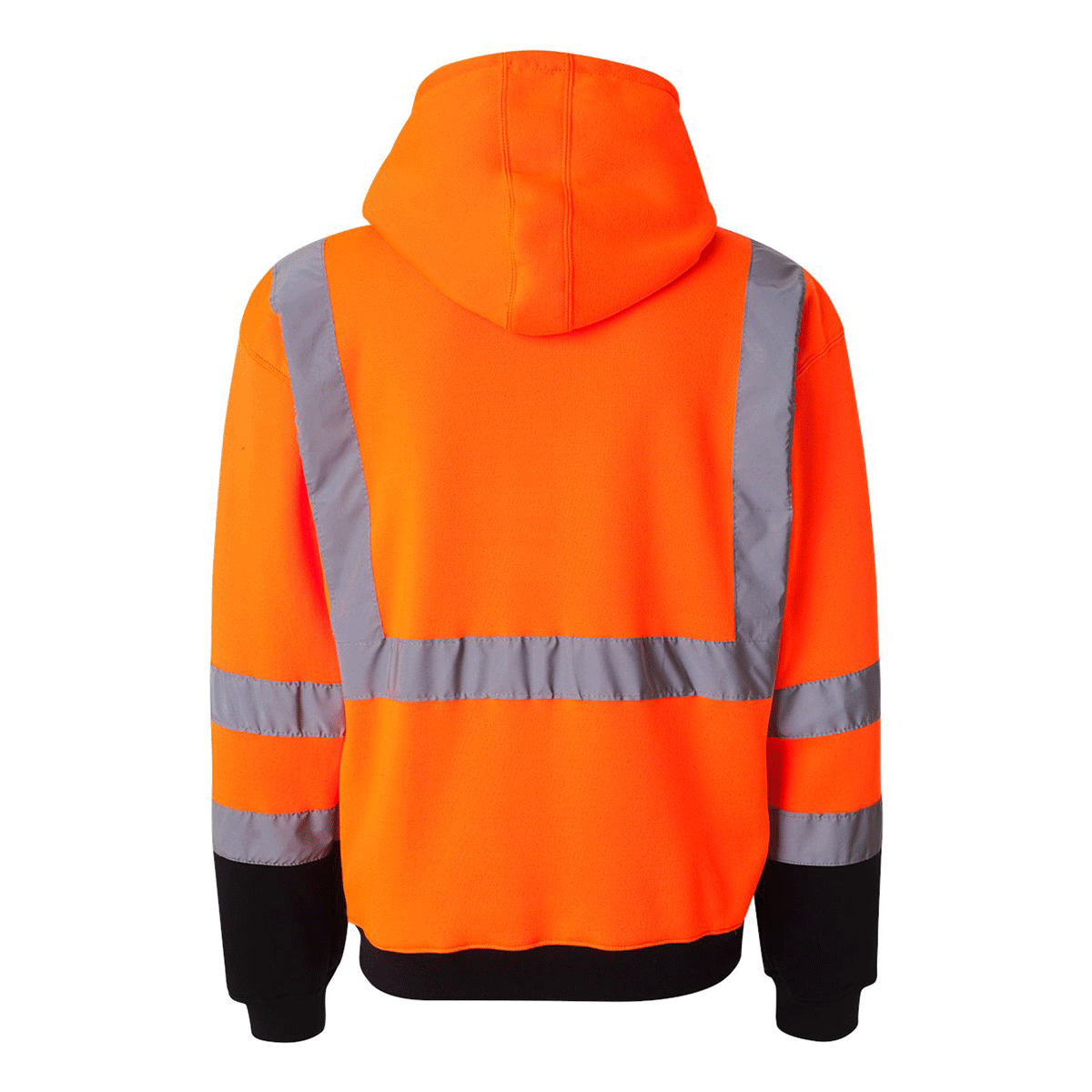 ML Kishigo Men's Hi-Vis Orange Full-Zip Hooded Safety Sweatshirt