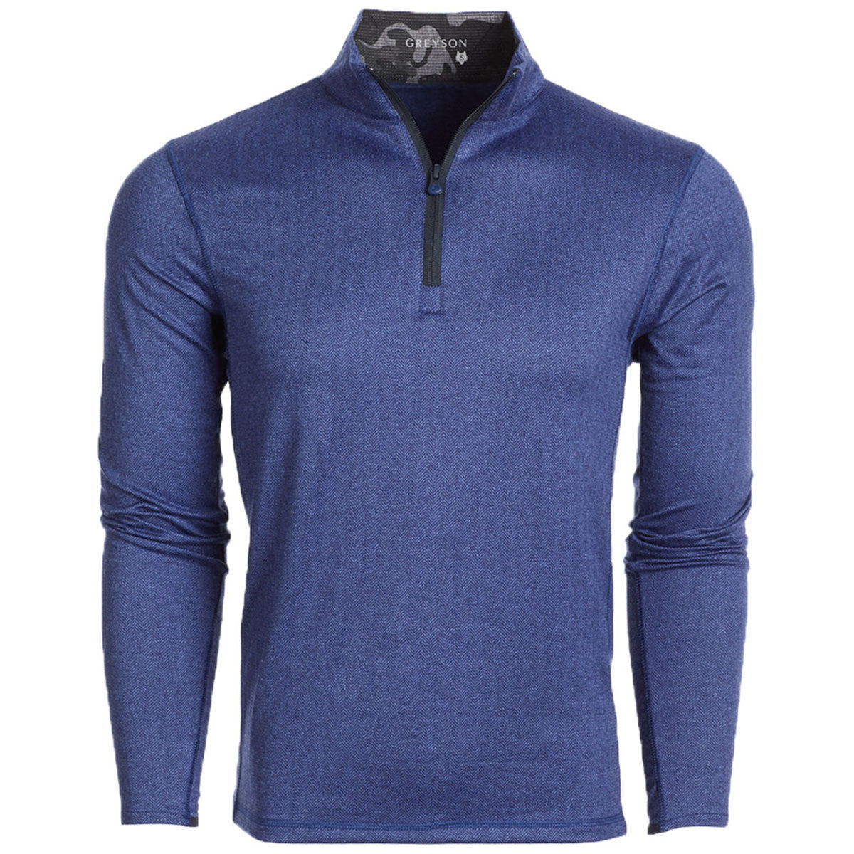 Greyson Men's Navy Herringbone 1/4 Zip: A Stylish Corporate Essential