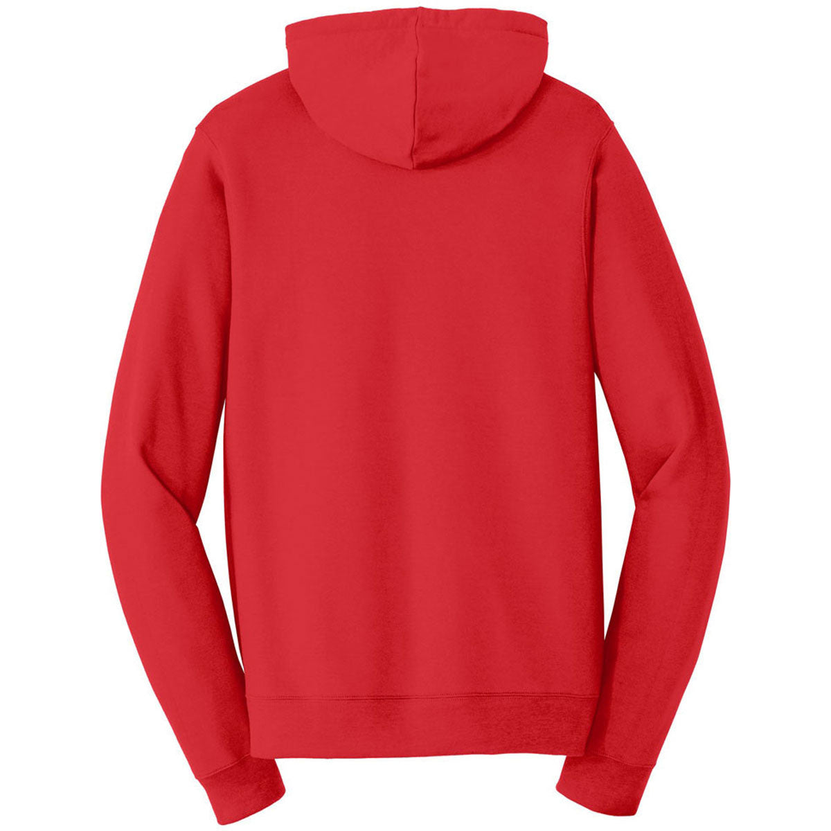 Port & Company Men's Stunning Bright Red Fleece Full-Zip Hooded Sweatshirt: A Fan Favorite!