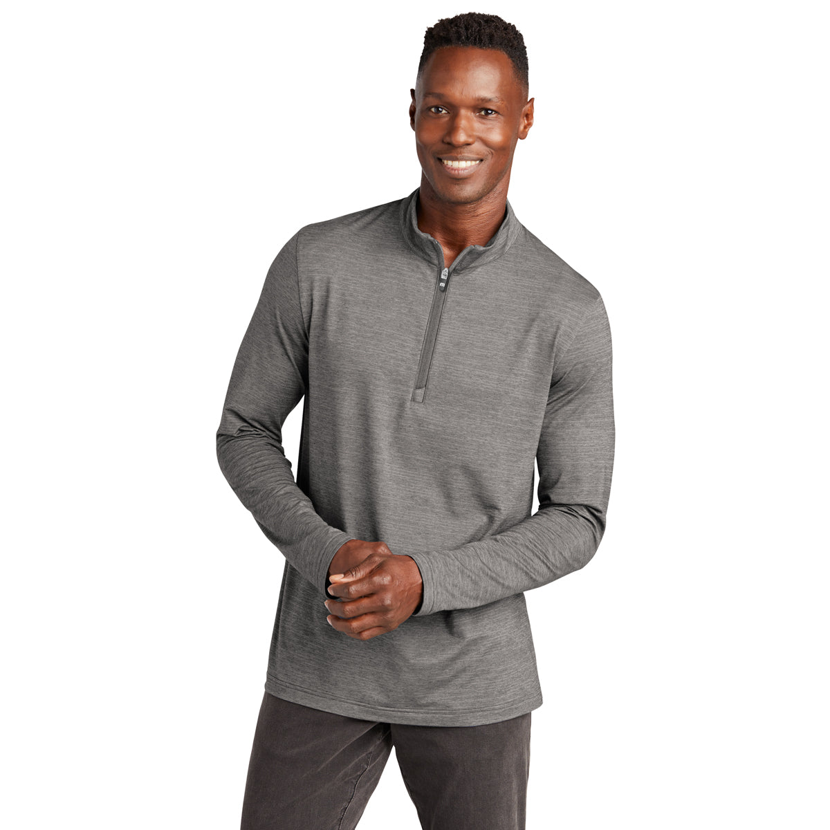 TravisMathew Men's Stunning Grey Heather Crestview 1/4-Zip - Unleash Your Style!