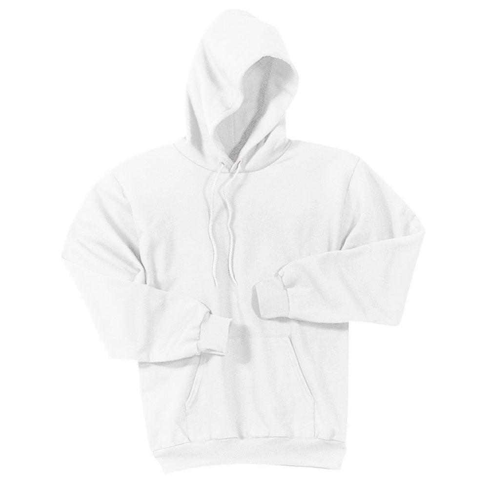 Port & Company Men's White Essential Fleece Pullover Hoodie - The Ultimate Business and Team Uniform