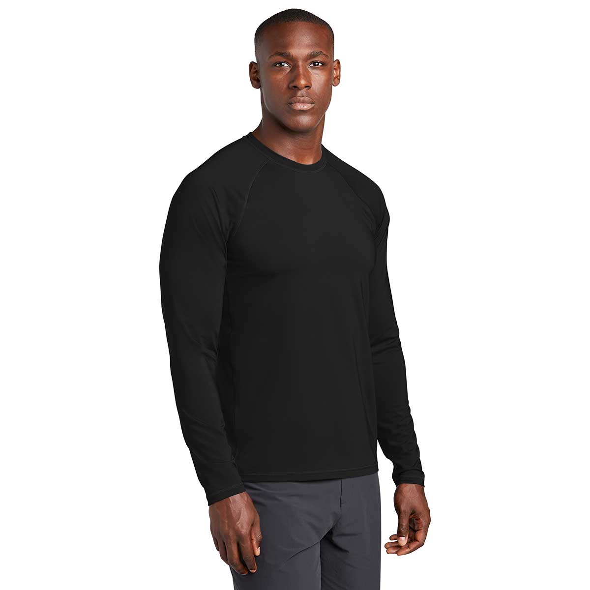 Sport-Tek Men's High-Performance Black Long Sleeve Rashguard Tee