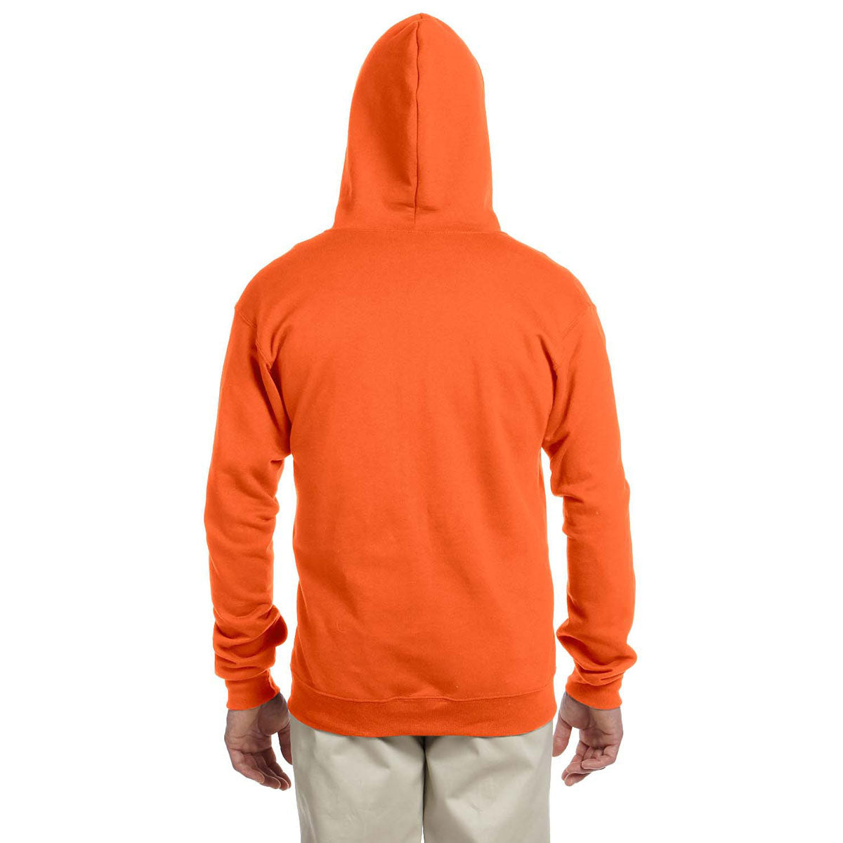 Jerzees Men's Safety Orange 8 Oz. Nublend Fleece Full-Zip Hoodie - A Must-Have for Men