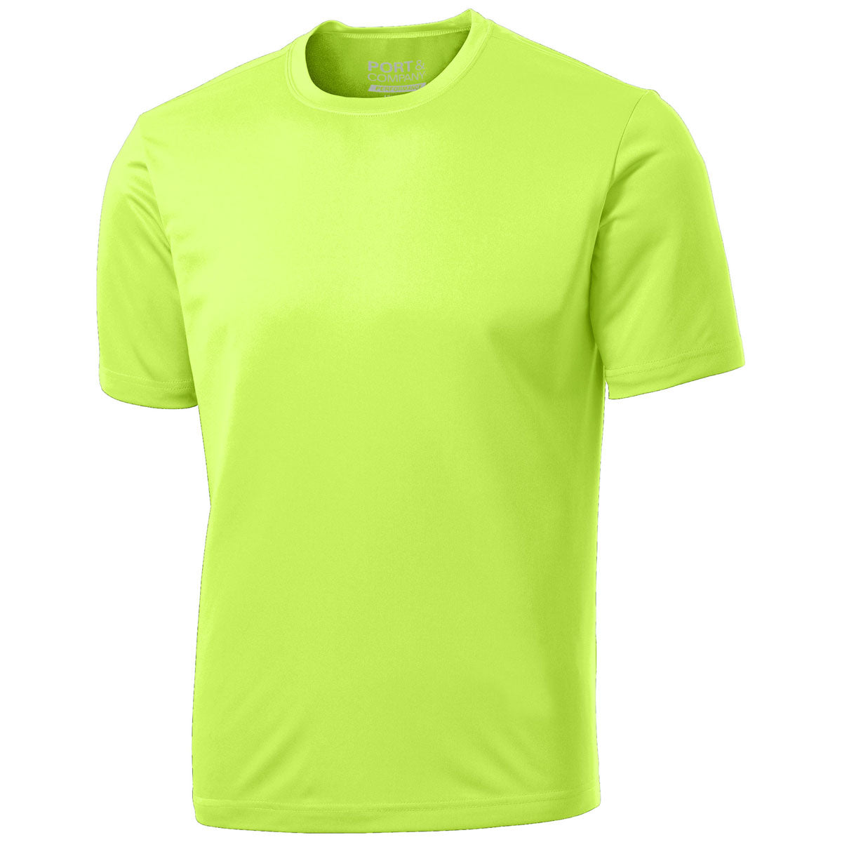 Port & Company Men's Stunning Neon Yellow Performance Tee
