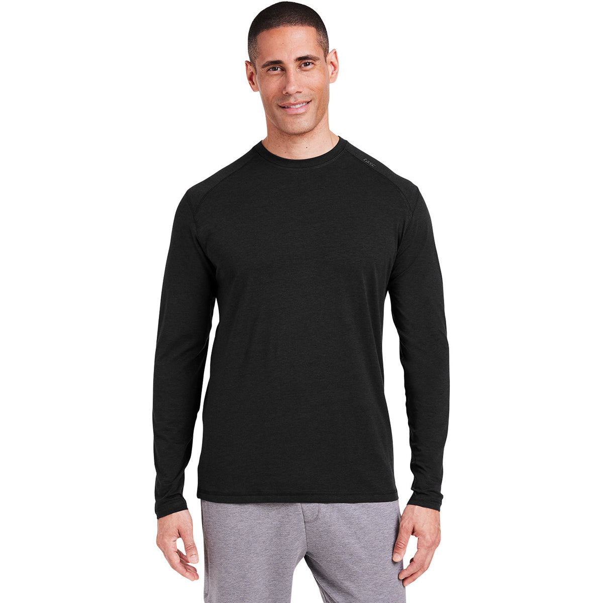 tasc Men's Black Carrollton Fitness Long-Sleeve T-Shirt: Active and Comfortable