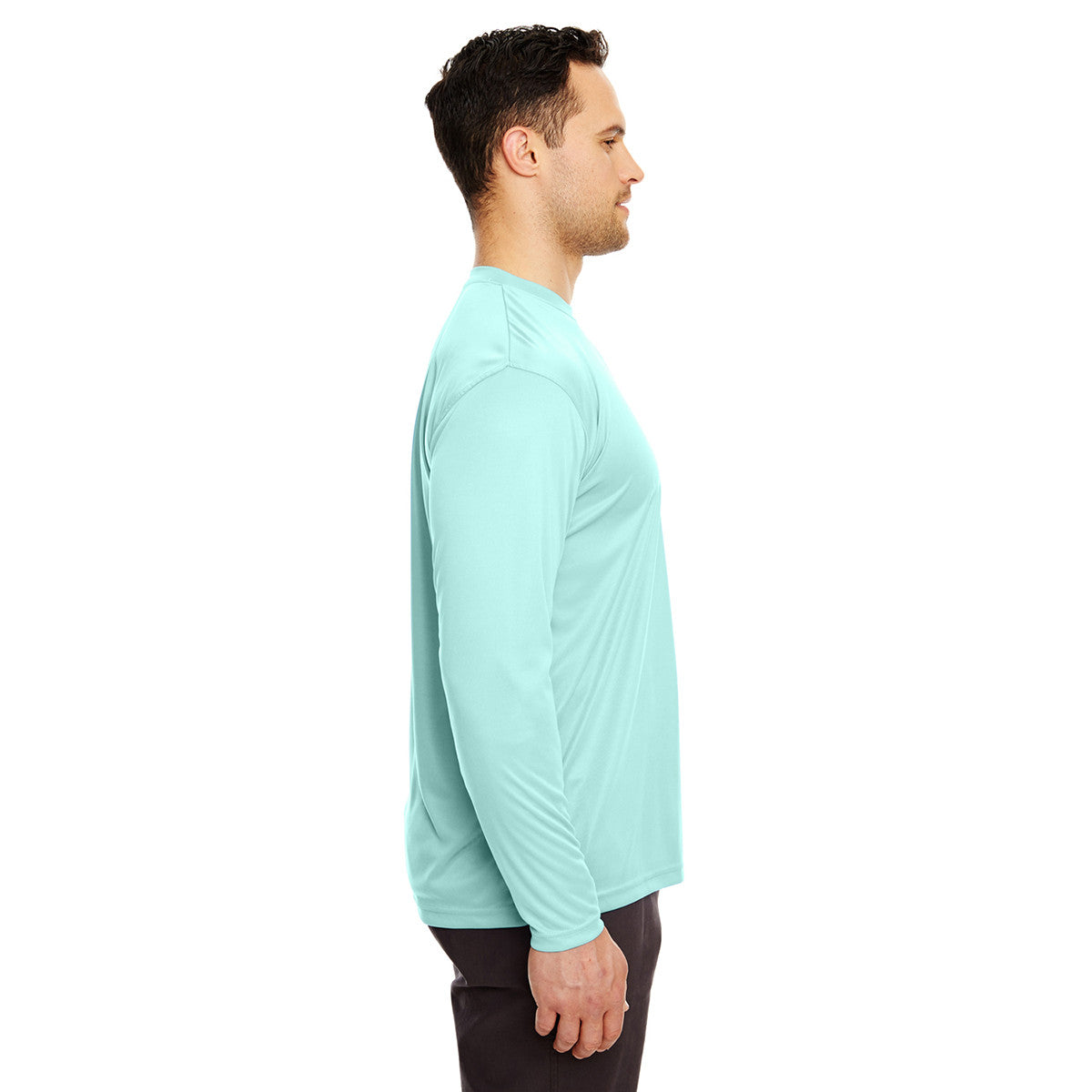 UltraClub Men's Sea Frost Cool & Dry Performance Long-Sleeve T-Shirt: A Must-Have for Active Men!