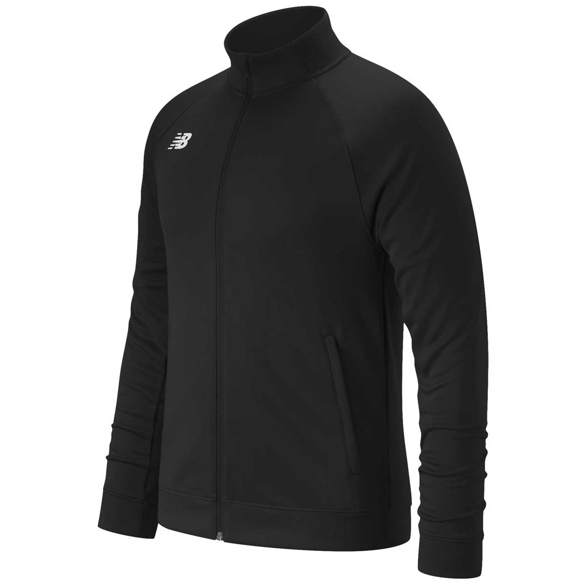 New Balance Men's Team Black Knit Training Jacket - Ideal for Gym Enthusiasts